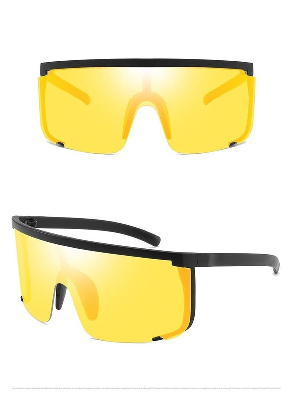 Oversize Mask Flat Top sunglasses