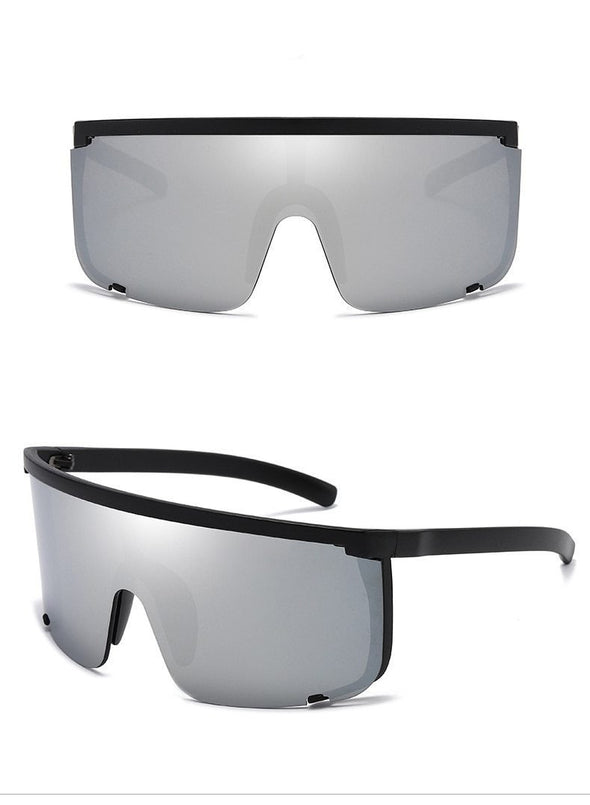 Oversize Mask Flat Top sunglasses