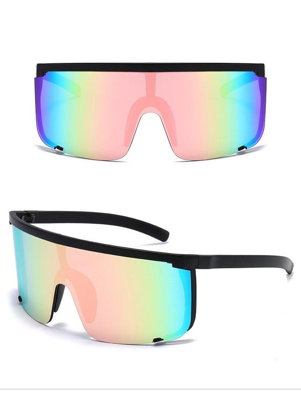 Oversize Mask Flat Top sunglasses
