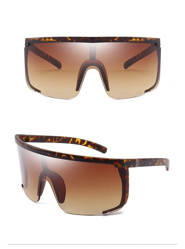 Oversize Mask Flat Top sunglasses