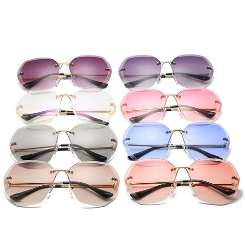 2021 Oversized Rimless Sunglasses