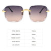 Women Square Frameless Sunglasses