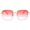 Women Square Frameless Sunglasses