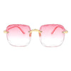 Women Square Frameless Sunglasses