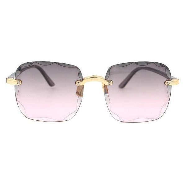 Women Square Frameless Sunglasses
