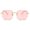 Women Square Frameless Sunglasses