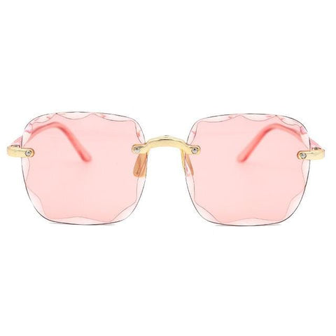 Women Square Frameless Sunglasses