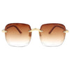 Women Square Frameless Sunglasses