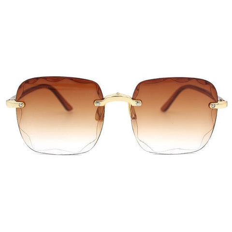 Women Square Frameless Sunglasses