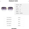 Women Square Frameless Sunglasses