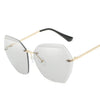 2021 Oversized Rimless Sunglasses