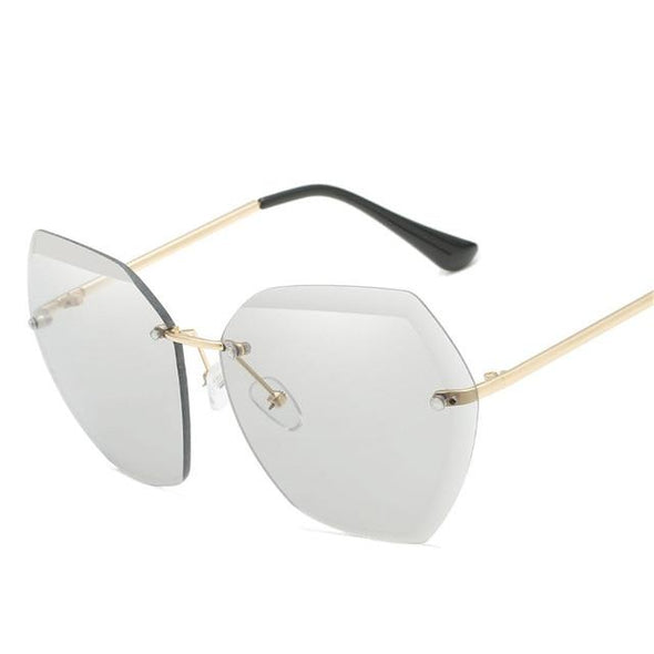 2021 Oversized Rimless Sunglasses