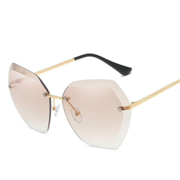 2021 Oversized Rimless Sunglasses