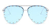 Ladies Metal Rivet Pilot Sunglasses