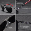Zoloss - Vintage Aluminum Polarized Sunglasses For Men