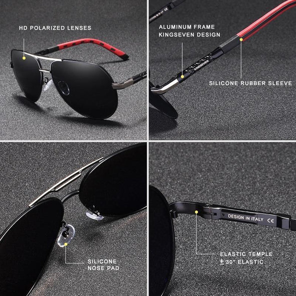 Zoloss - Vintage Aluminum Polarized Sunglasses For Men
