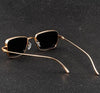 Zoloss - Men's Vintage Steampunk Retro Metal Square Sunglasses