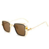 Zoloss - Men's Vintage Steampunk Retro Metal Square Sunglasses
