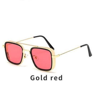 Zoloss - Men's Vintage Steampunk Retro Metal Square Sunglasses