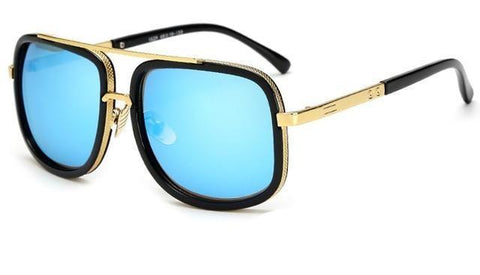 Zoloss - Men's Polarized Sunglasses Big Square Frame Luxury UV400 Retro Sunglasses