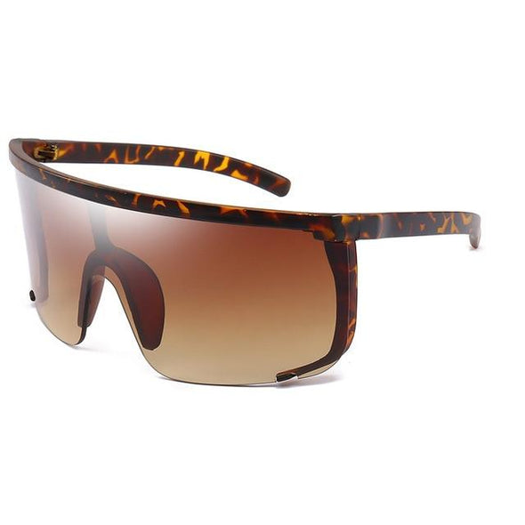 Oversize Mask Flat Top sunglasses