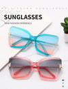 Brand Designer T Sunglasses 2021 New Oversized Square Women Sun Glasses Female Big Frame Colorful Shades fpr women Oculos