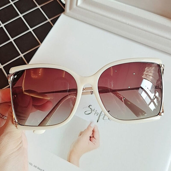 vintage oversized gradient black sunglasses for women luxury brand alloy square sun glasses female elegant sexy shades  red