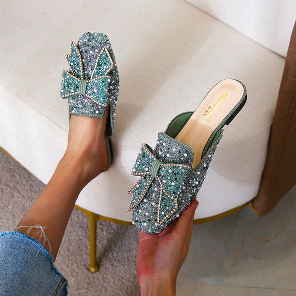 Zoloss Wedding Shoes Rhinestone Flat Bling diamonds bridal Flat