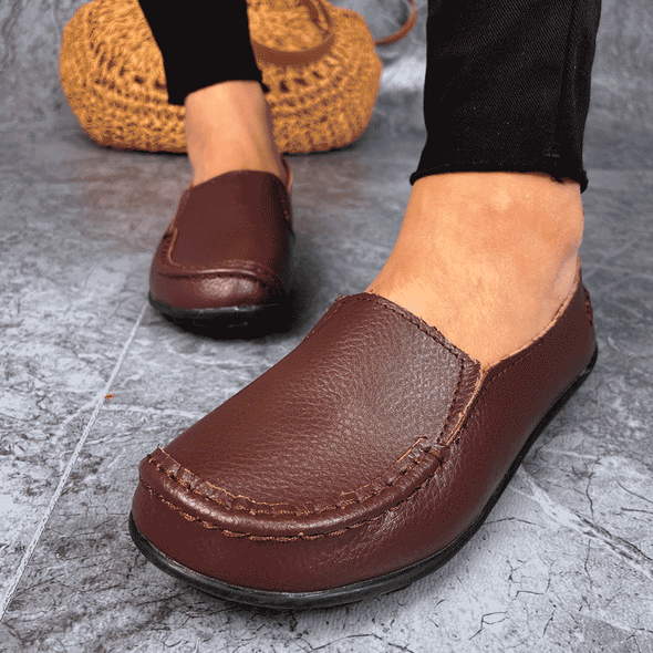 Zoloss Women Flats Ballet Leather Breathable Casual Shoes
