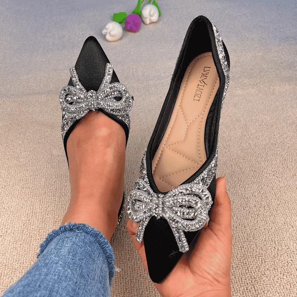 Zoloss Rhinestone  Casual Comfort Dressy Flats For Wedding Bling Diamonds Bridal Shoes