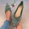 Zoloss Rhinestone Flat Bling Diamonds Bridal Shoes