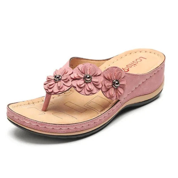 Zoloss Lightweight Flowers Clip Toe Sandals